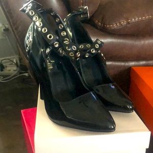 Black heels with straps